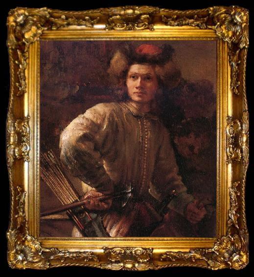 framed  Rembrandt van rijn Details of  The polish rider, ta009-2